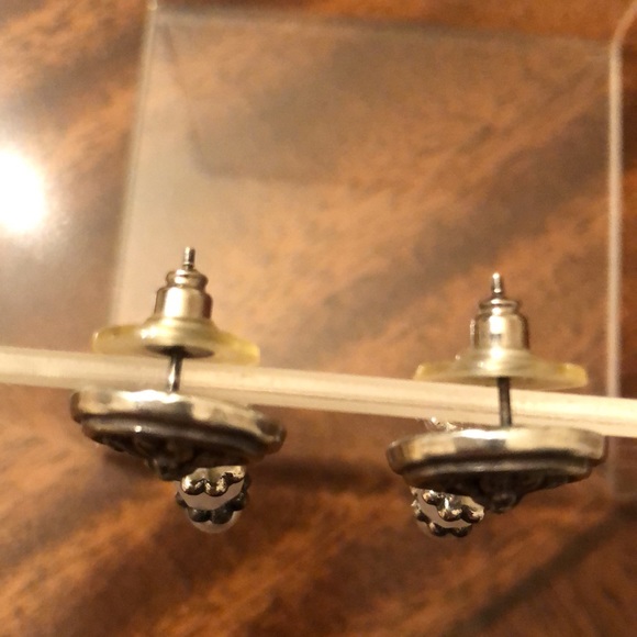 Brighton Vintage Hanging rose quartz and pearl pierced Earrings - Picture 5 of 12